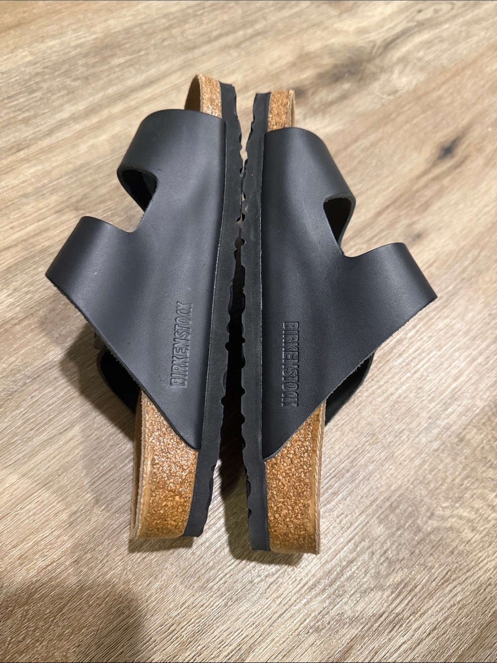 NWOT Birkenstock Arizona Black Two-Strap Buckle Sandals 36 L5 - Picture 3 of 6